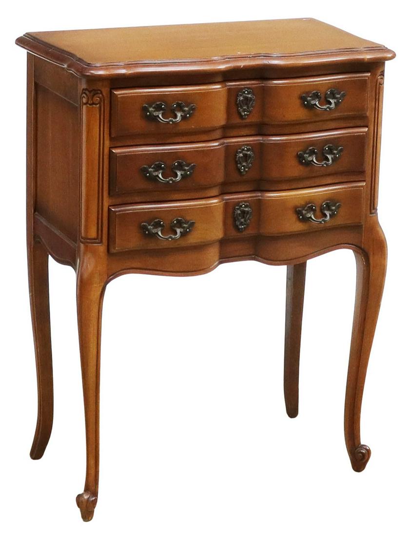 FRENCH LOUIS XV STYLE FRUITWOOD BEDSIDE CABINET (1 of 6)