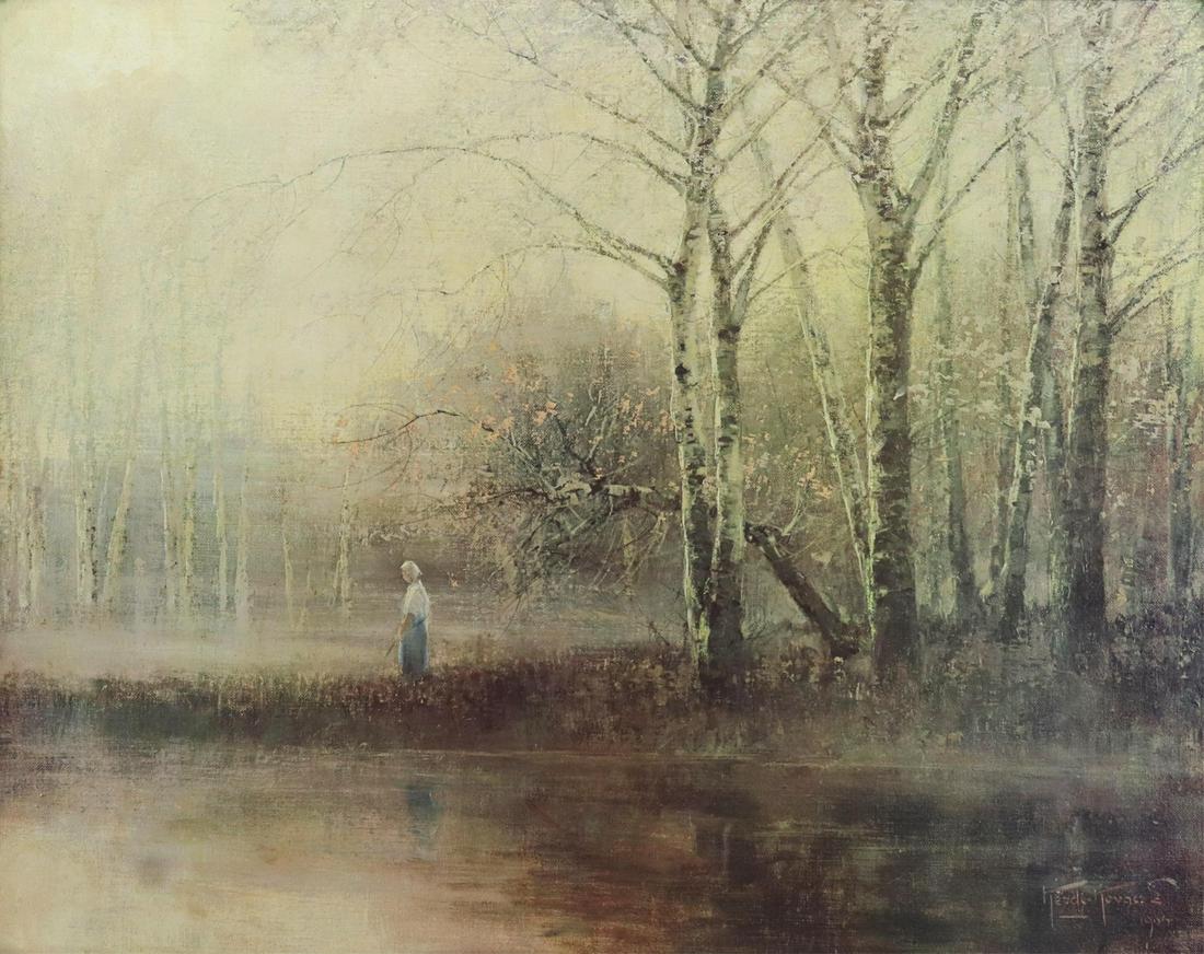 FRAMED LASZLO KEZDI-KOVACS LANDSCAPE PRINT (1 of 4)