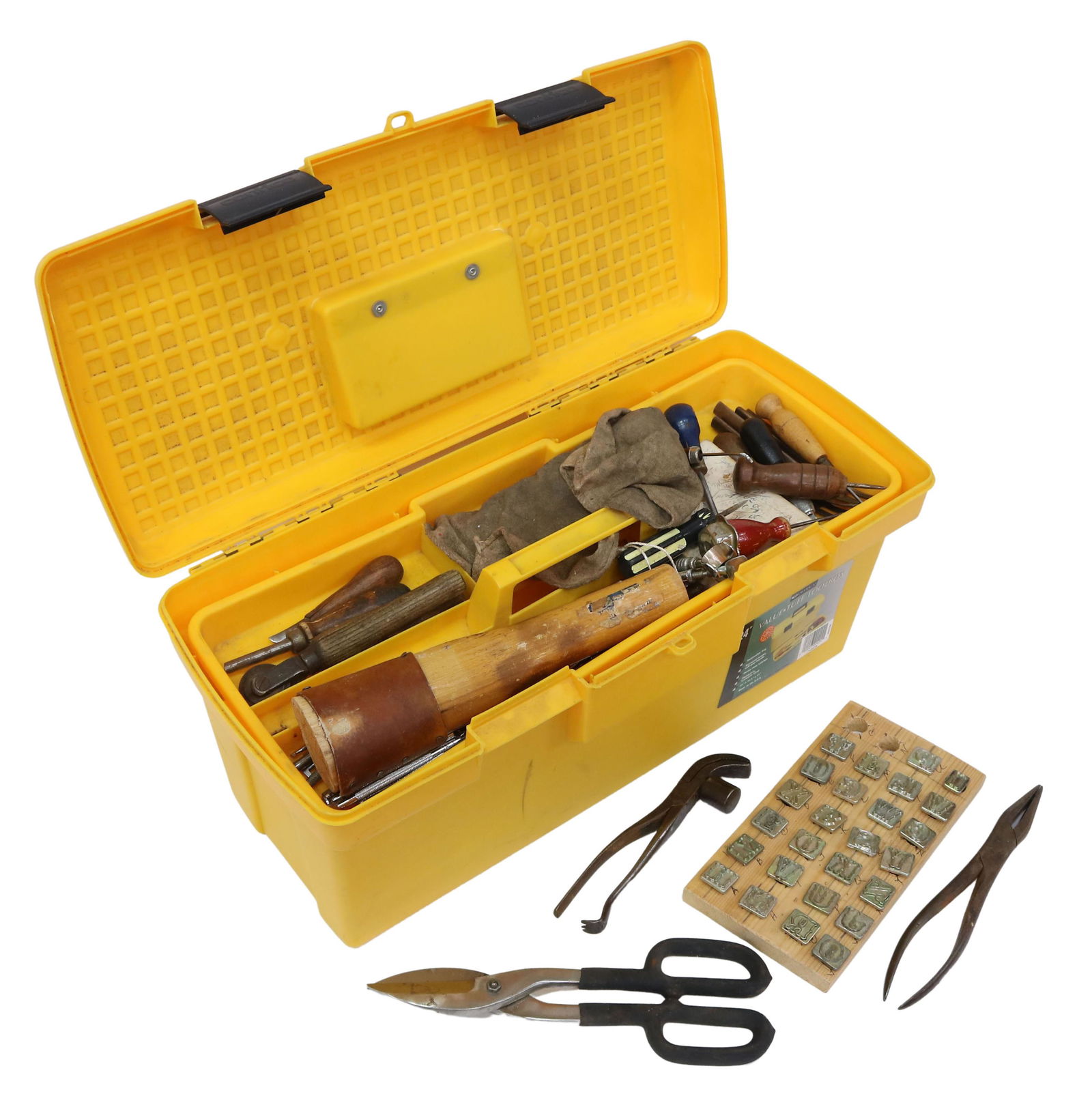 TEXAS DONAHO SADDLE TOOLS BY RECTOR STORY: Western saddle making tools owned and used at the 120 year old Donaho Saddlery, San Angelo, Texas by the late owner Rector Story (Rector Hamilton Story, San Angelo, Texas, 1919-2007), many vintage and