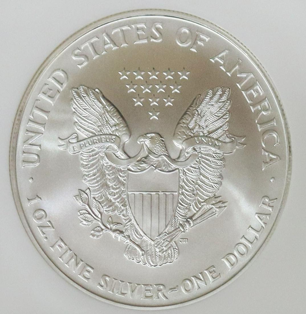 (20) SILVER EAGLES CONSECUTIVE 1986-2005 NGC MS 69: (lot of 20) American Silver Eagle one dollar coins, 1986 through 2005, each coin graded by NGC as MS 69 and sealed in plastic slab, housed in NGC box Start Price: $400.00