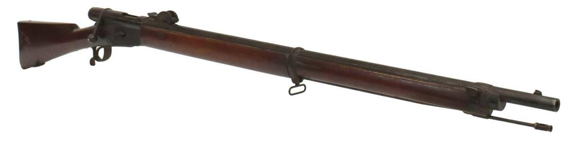 SWISS M1881 VETTERLI 10MM RIFLE: Swiss Vetterli Model 1881 rifle, 10mm, bolt action, eleven-round rotary magazine based on Winchester M1866, 33" part octagonal, part round barrel, bayonet lug, steel cleaning rod, fixed iron front sig