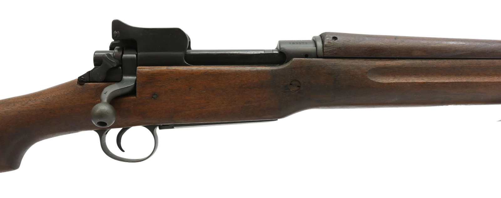 U.S. EDDYSTONE MODEL 1917 RIFLE, .30 CAL MFG 1918: U.S. Eddystone Arsenal Model 1917 Rifle, mfg. January 1918, .30-06 caliber, bold action, 26" barrel marked with JA over flaming bomb, , bayonet lug, fixed front sight, rear ladder peep sight, two slin