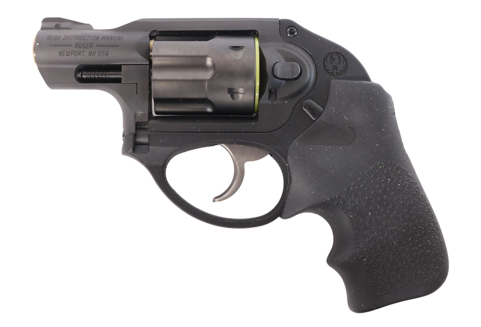 RUGER LCR DA REVOLVER, .327 FED MAGNUM CALIBER: Ruger Lightweight Compact Revolver, LCR, .327 Federal Magnum caliber (will fire .32H&R mag, .32S&WS long, .32 S&W), double action, six round swing out cylinder, 1.875" barrel, black matte finish, Ruge