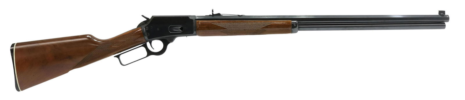 MARLIN COWBOY LIMITED 1894 RIFLE, .45COLT CALIBER: Marlin Cowboy Limited 1894CB rifle, lever action, .45 Colt caliber, tubular magazine, 24" octagonal barrel, fixed front sight, adjustable rear sight, checkered hardwood stock, SN 040393XX *REQUIRES FF