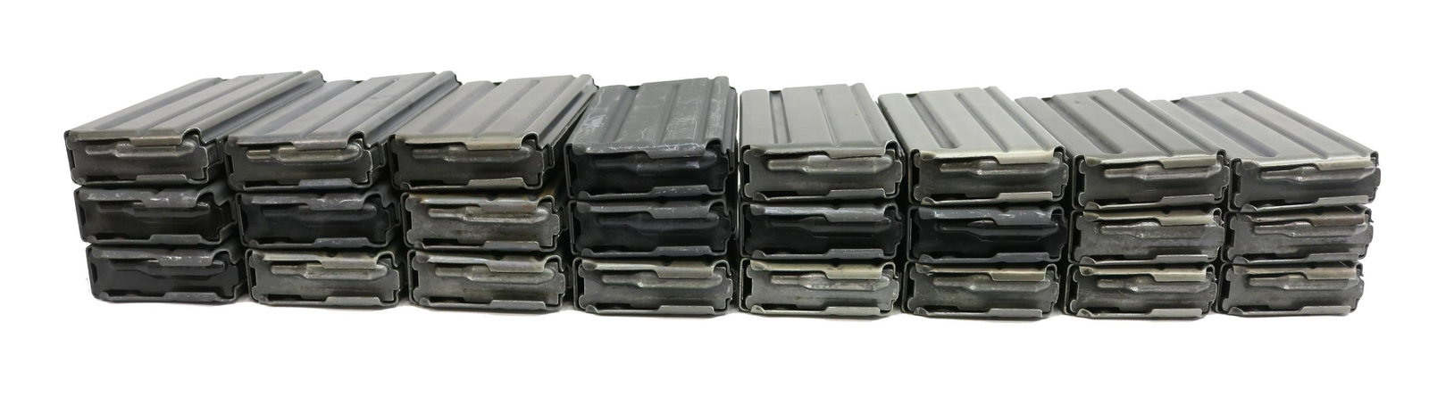 (26) COLT AR15 TEN ROUND 5.56MM MAGAZINES: (lot of 26) Colt AR15 magazines, 5.56mm, 10 round capacity, for shipping: each approx. 5"h, 2.75"w, 1"d, total: 4.75lbs *Provenance: Estate of Robert R. Meadows. Start Price: $80.00