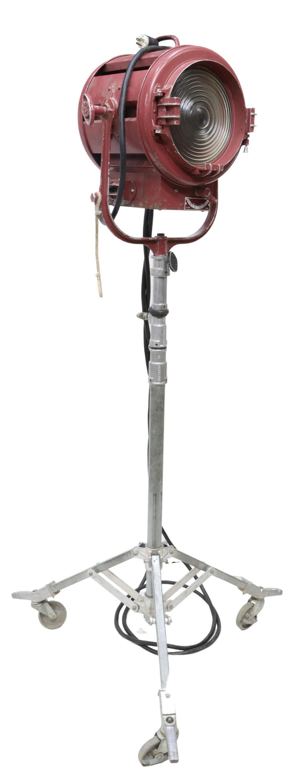 MOLE-RICHARDSON STAGE SPOTLIGHT & ROLLING STAND (1 of 3)