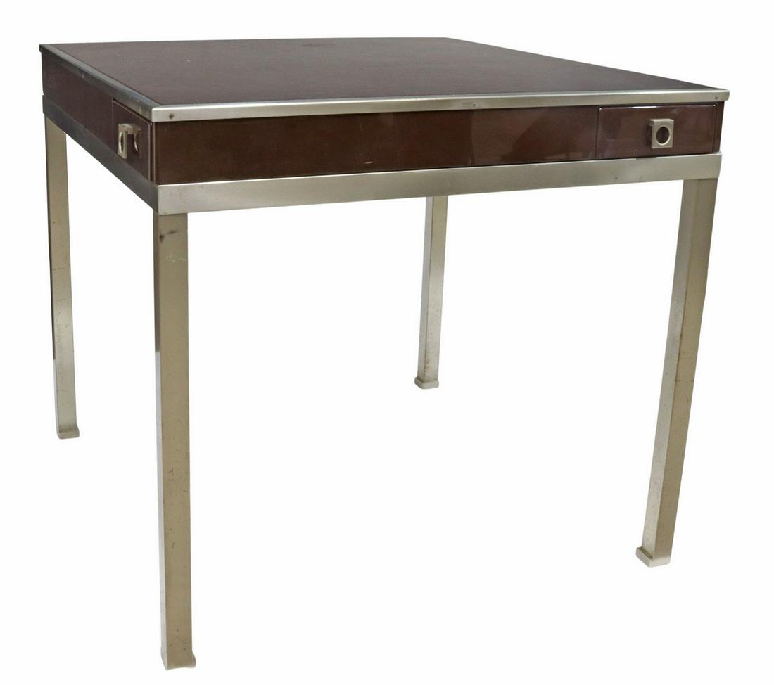 LEFEVRE MAISON JANSEN LACQUERED STEEL GAMES TABLE (1 of 6)