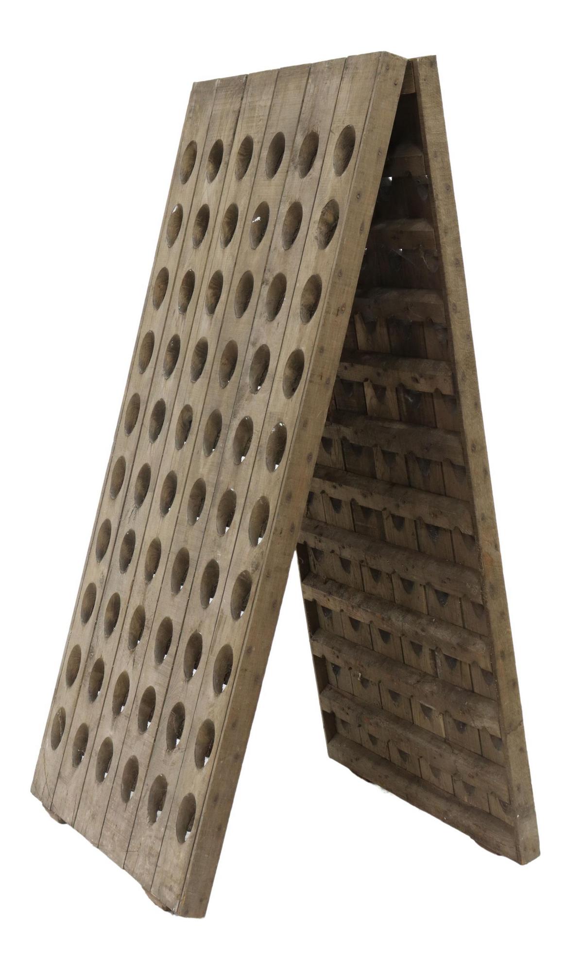 FRENCH OAK A-FRAME RIDDLING CHAMPAGNE RACK (1 of 3)