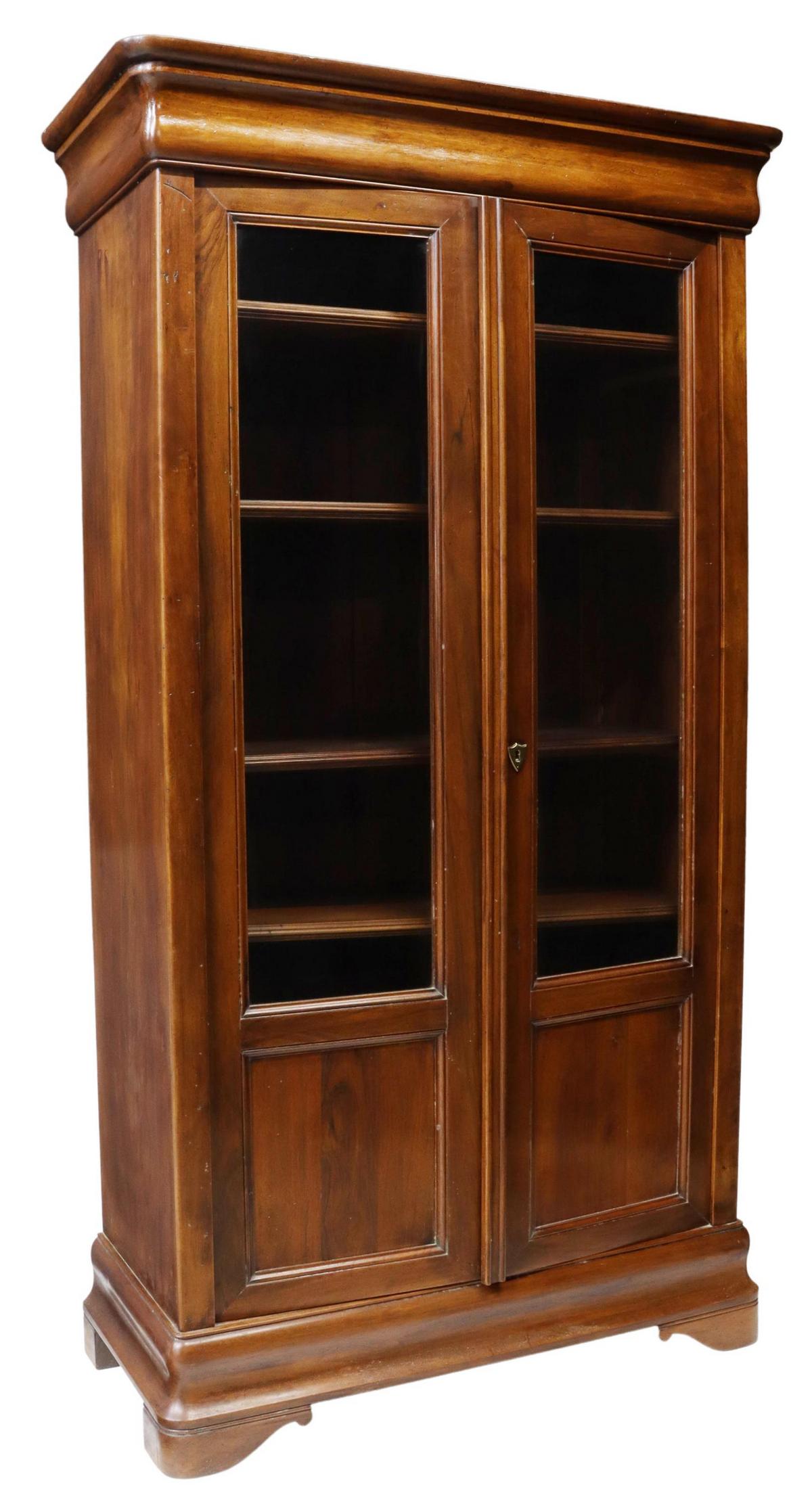 FRENCH LOUIS PHILIPPE PERIOD WALNUT BOOKCASE (1 of 3)