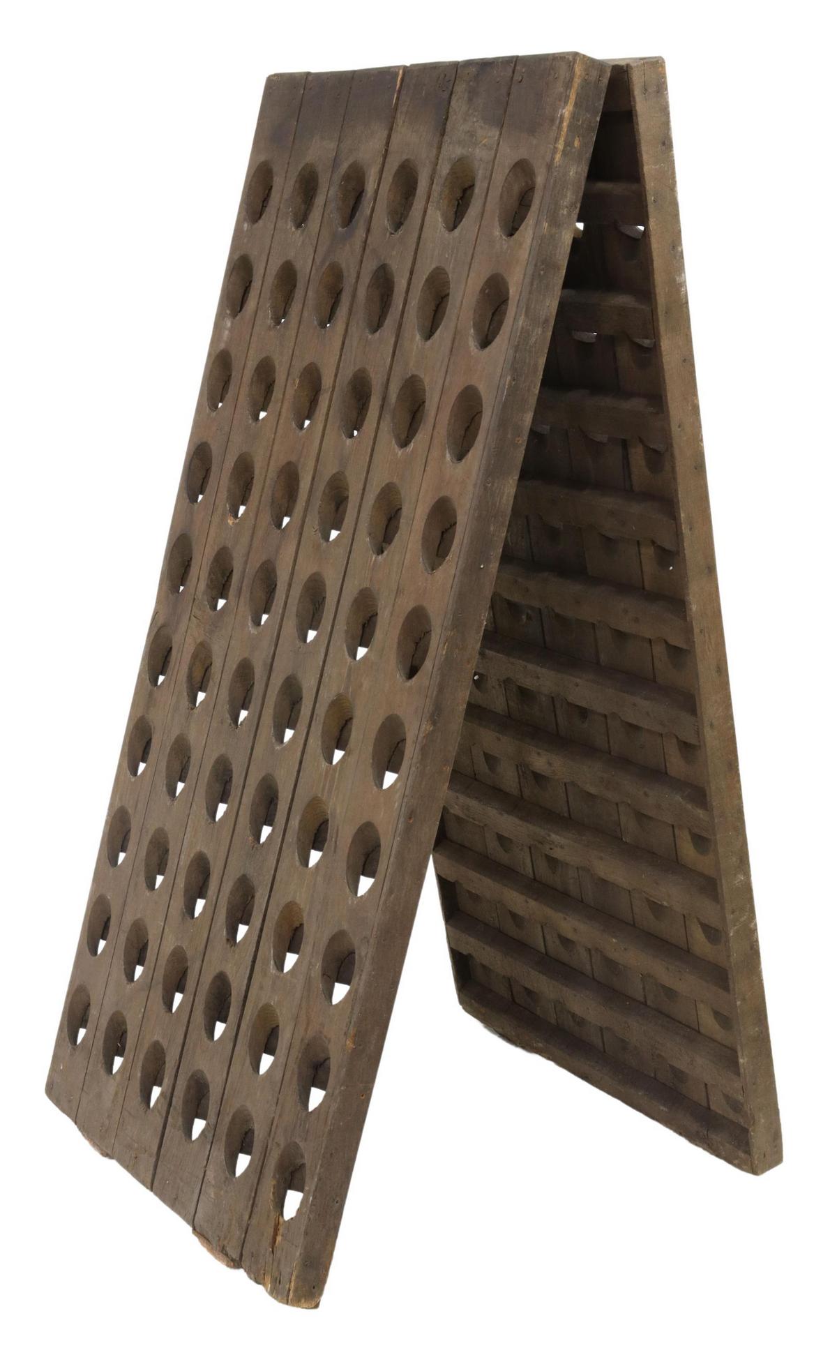 FRENCH OAK A-FRAME RIDDLING CHAMPAGNE RACK (1 of 3)