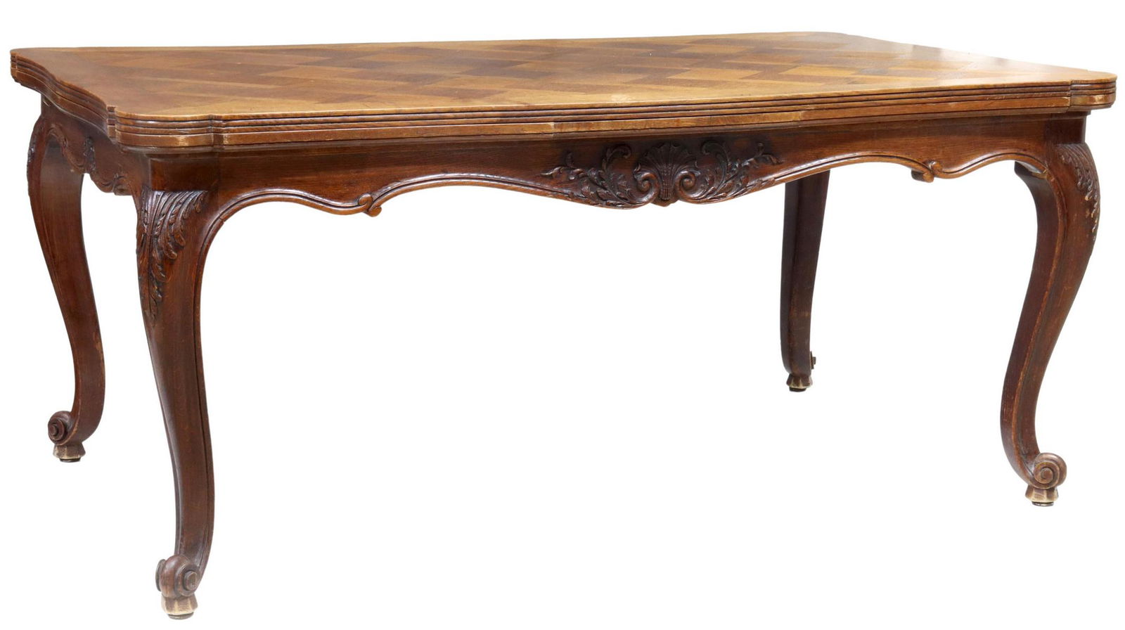 FRENCH PROVINCIAL LOUIS XV STYLE DRAW-LEAF TABLE (1 of 5)