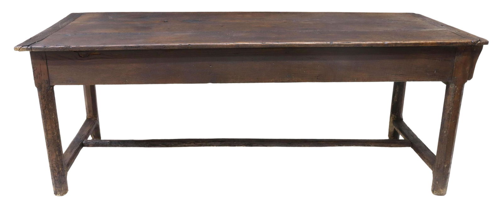 FRENCH PROVINCIAL ELM FARMHOUSE TABLE, 78"L (1 of 5)