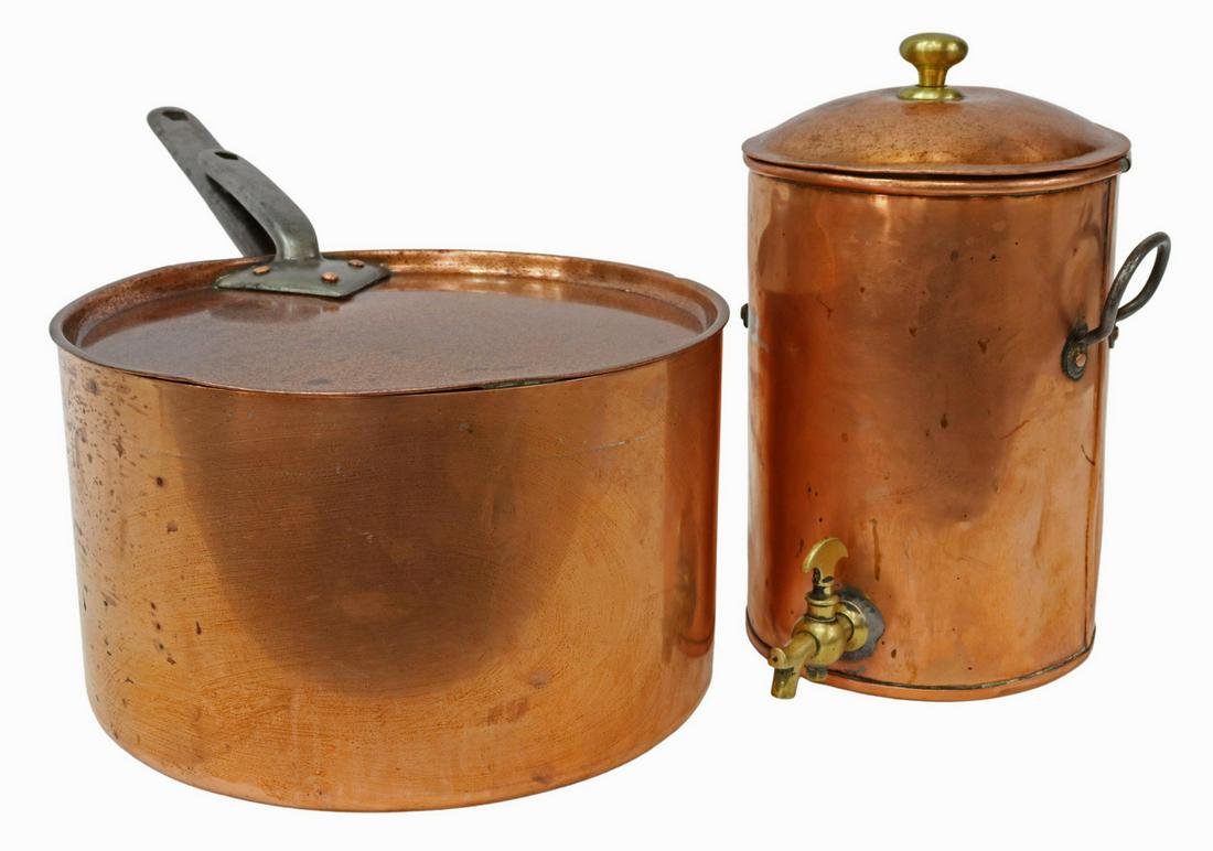 2) ENGLISH BENHAM & FROUD COPPER SAUCEPAN & VESSEL (1 of 5)