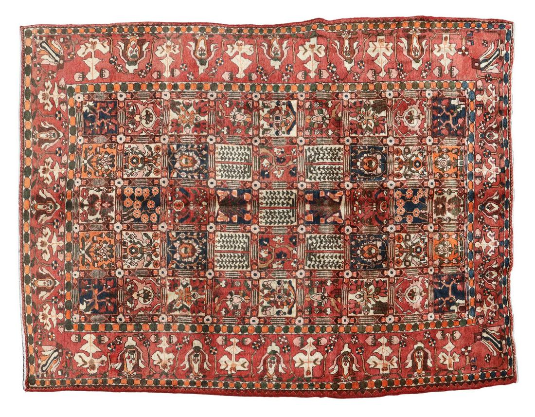 HAND-TIED PERSIAN BAKTIARI RUG, 10'2" X 7'1" (1 of 3)