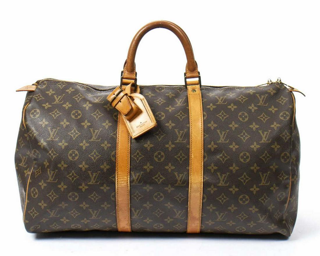 LOUIS VUITTON 'KEEPALL 50' MONOGRAM DUFFLE BAG (1 of 8)