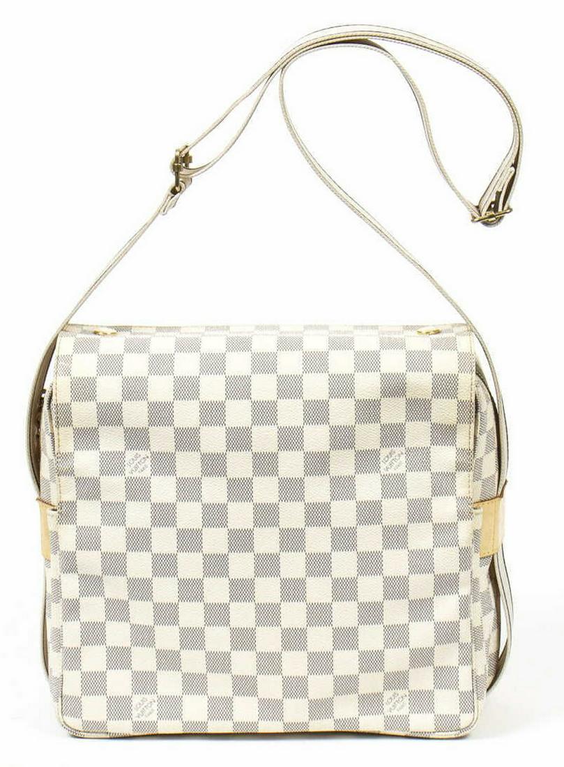 LOUIS VUITTON 'NAVIGLIO' DAMIER AZUR MESSENGER BAG (1 of 7)