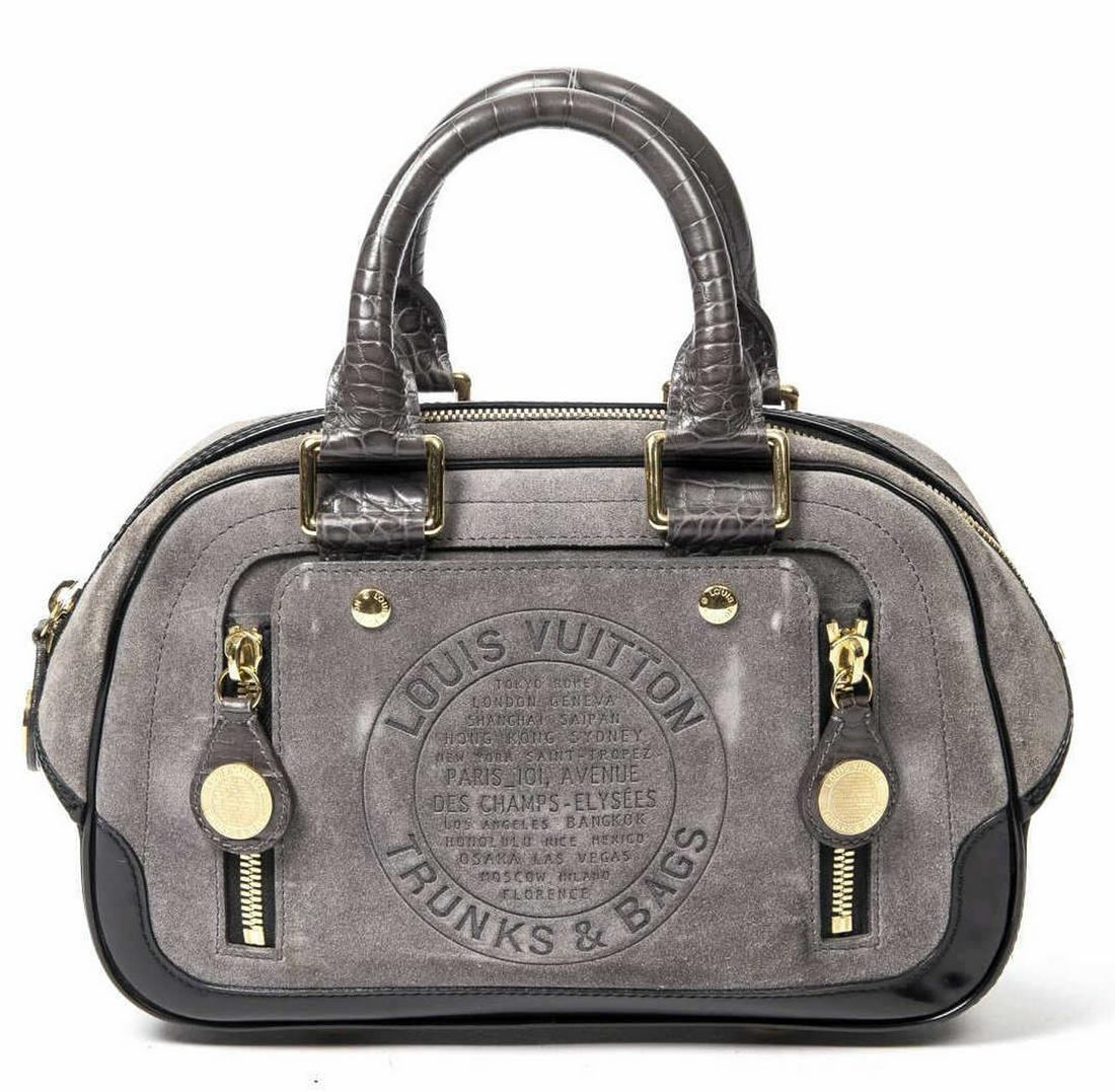 LOUIS VUITTON 'HAVANE STAMPED TRUNK' BOWLER BAG (1 of 7)