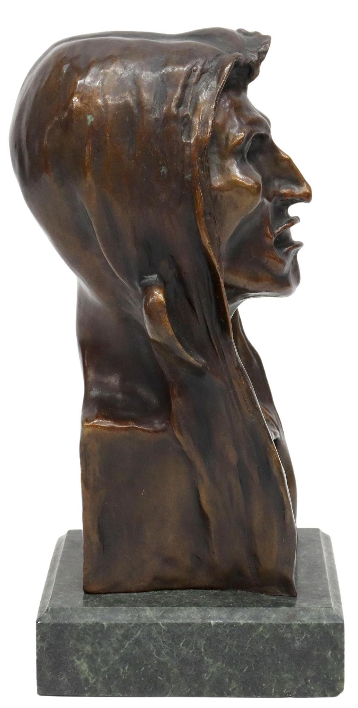 AFTER REMINGTON NATIVE AMERICAN BRONZE BUST (1 of 6)