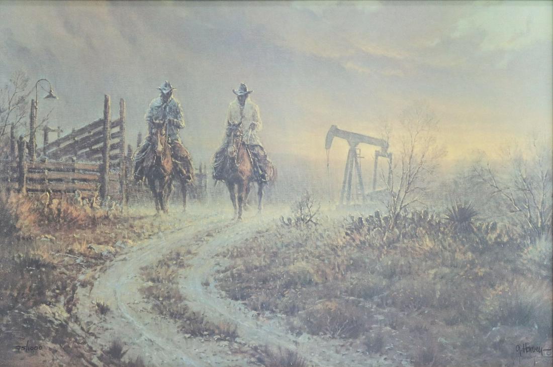 G. HARVEY LIMITED PRINT 'RANCHING PUMP JACK STYLE' (1 of 4)