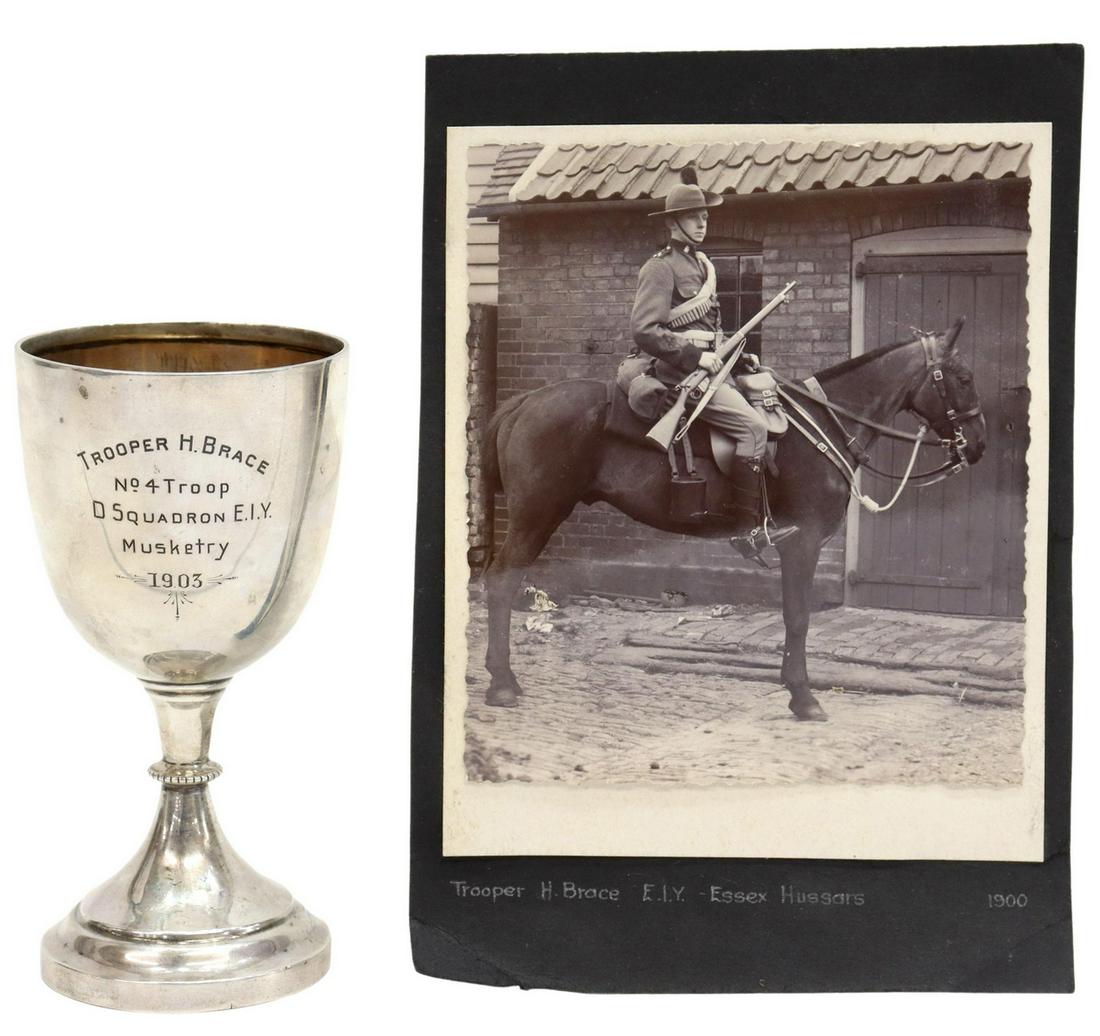 STERLING SHOOTING TROPHY & SOLDIER PHOTOGRAPH (1 of 6)