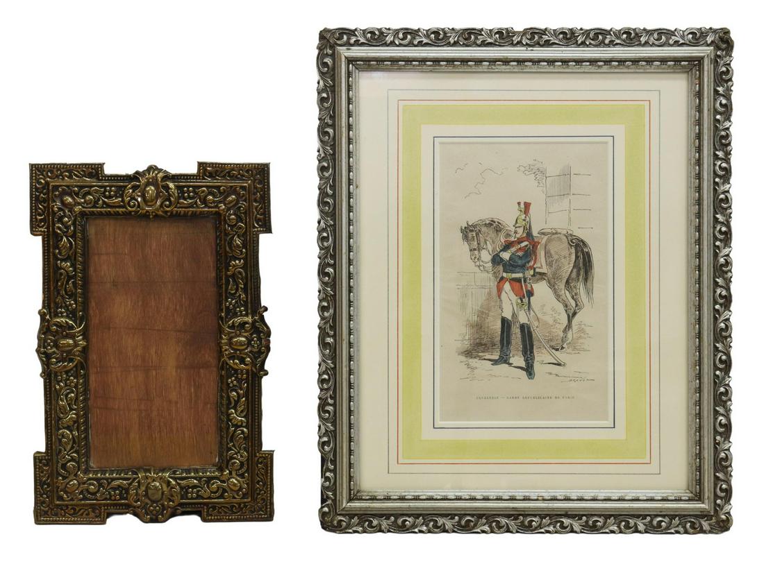 (2) RENARD DRANER MILITARY LITHO & REPOUSSE FRAME (1 of 2)