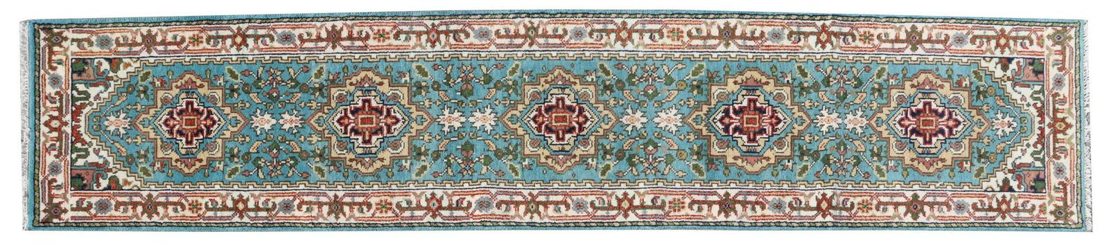 HAND-TIED PERSIAN SERAPI RUNNER, 11'11" X 2'6" (1 of 3)