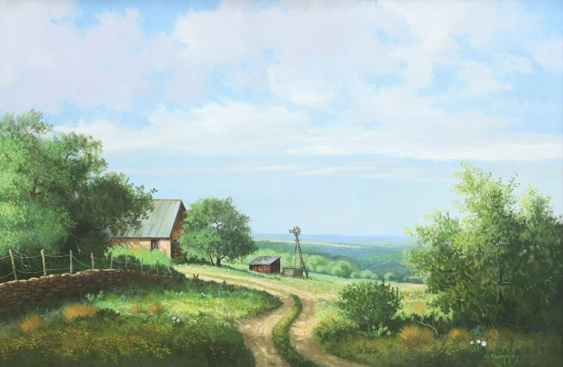 CHARLES C. SUMMEY (B.1936) COUNTRY LANDSCAPE (1 of 4)