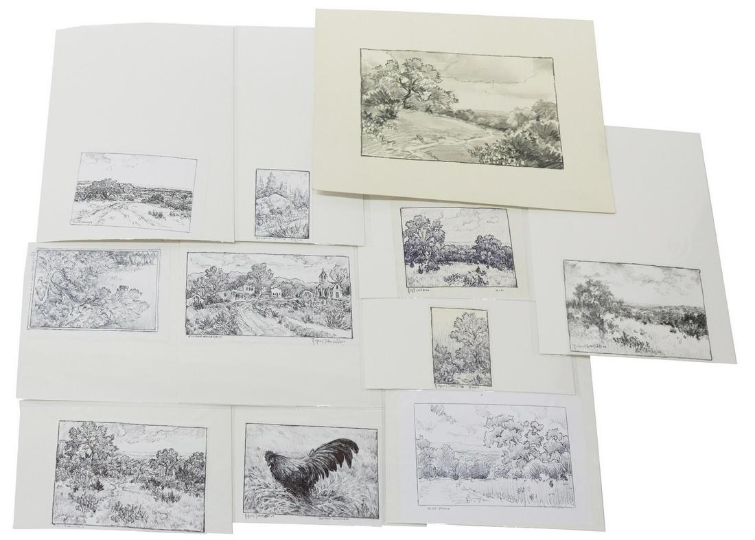 (11) RICK MORRIS (TX, B.1958) INK SKETCHES (1 of 6)