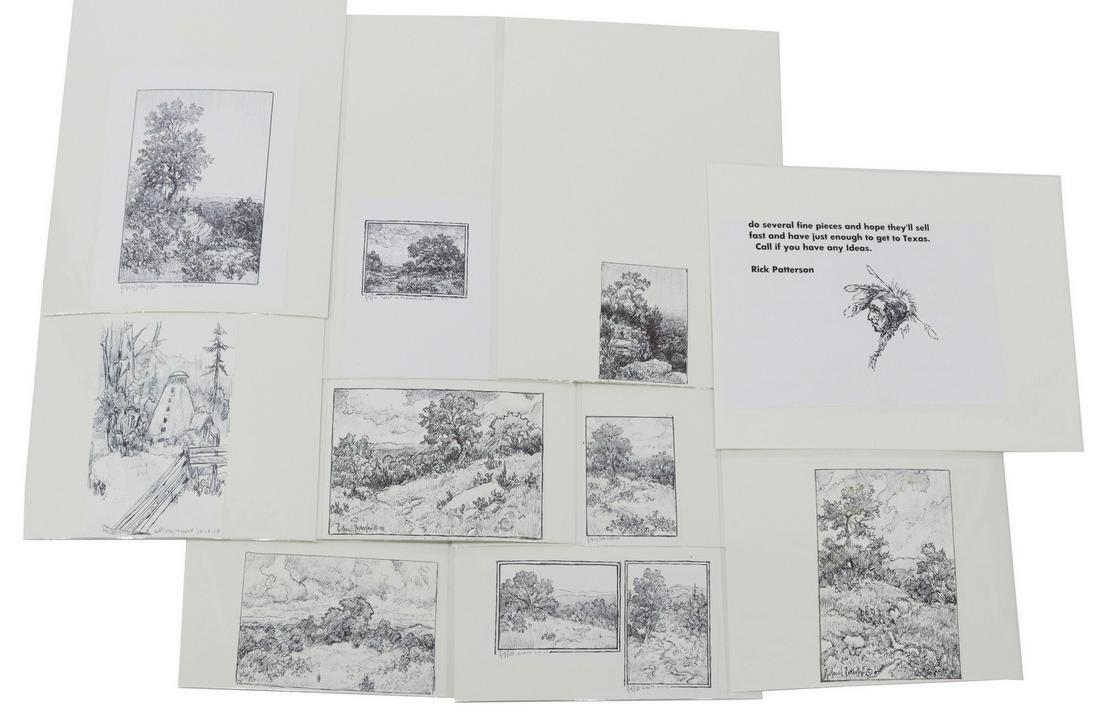 (10) RICK MORRIS (TX, B.1958) INK SKETCHES (1 of 6)