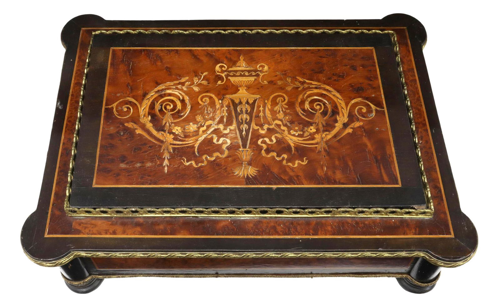 NAPOLEON III BURLWOOD & MARQUETRY JARDINIERE (1 of 5)