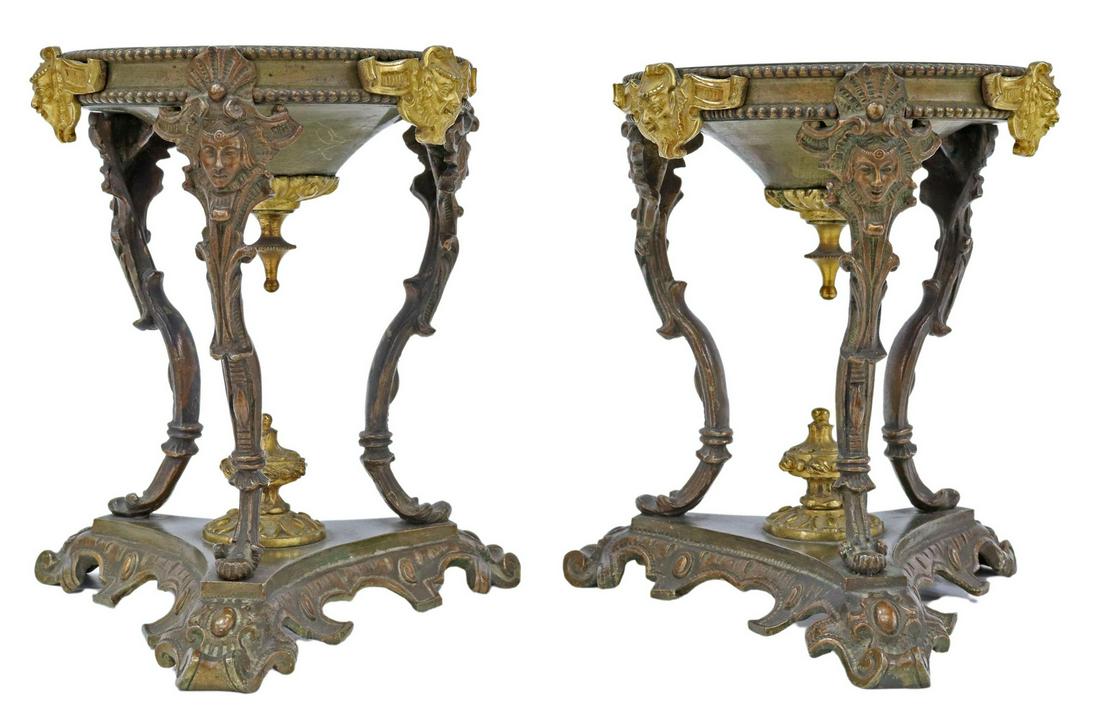 (2) CONTINENTAL BRONZE ROCAILLE STANDS (1 of 4)