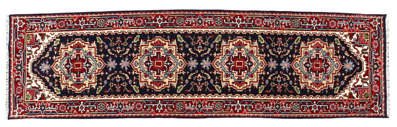 HAND-TIED PERSIAN SERAPI RUNNER, 9'9" X 2'8" (1 of 3)