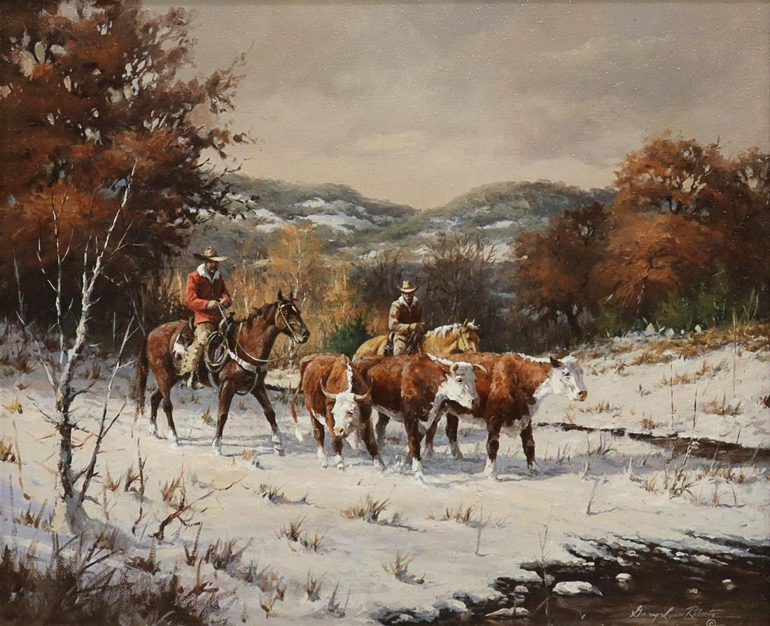 GARY LYNN ROBERTS (B.1953) TEXAS WINTER ROUNDUP (1 of 4)