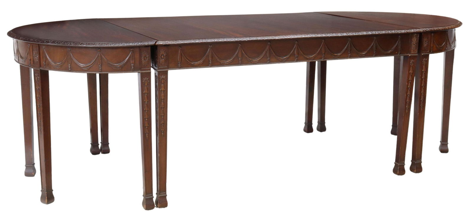 HEPPLEWHITE STYLE MAHOGANY BANQUET TABLE (1 of 6)