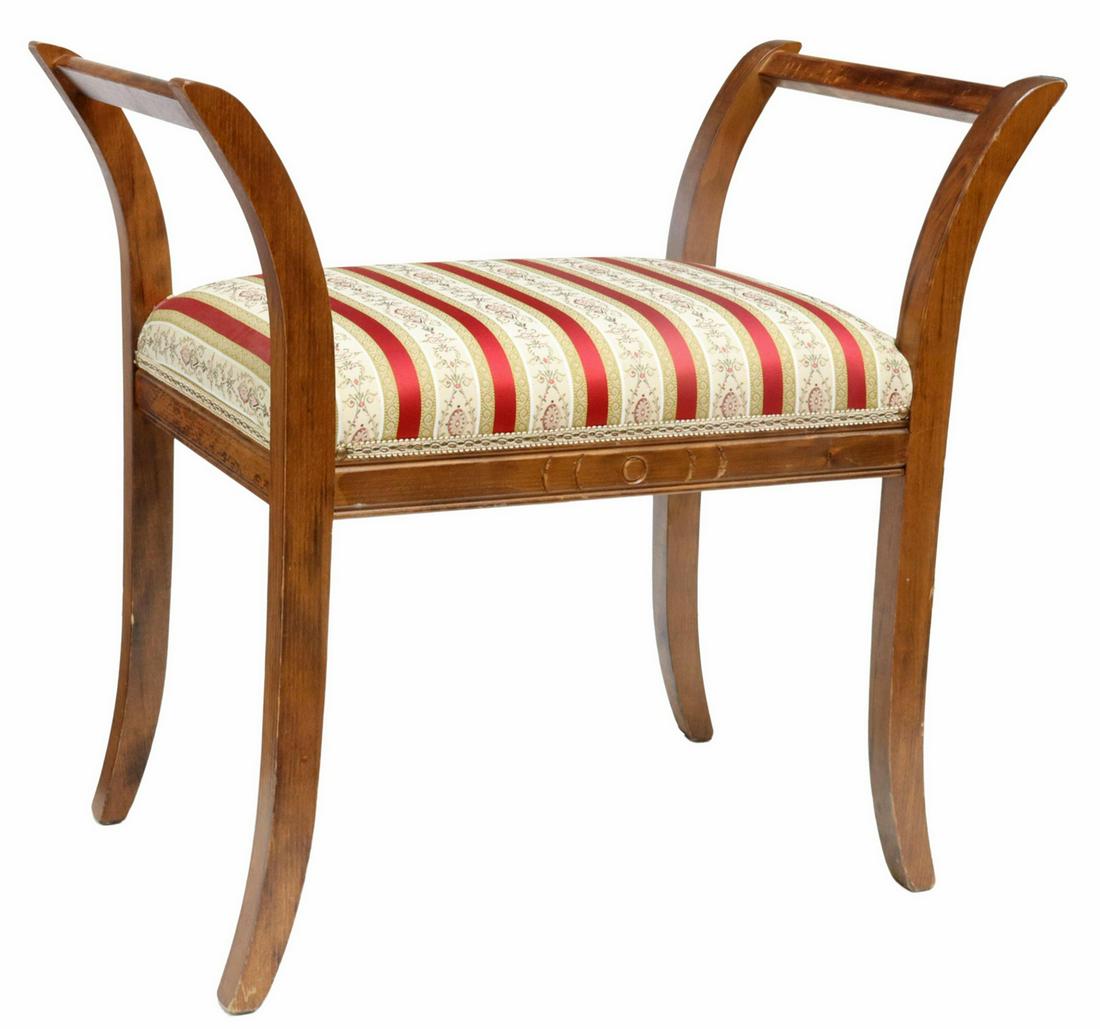 EMPIRE STYLE UPHOLSTERED-SEAT BENCH (1 of 4)
