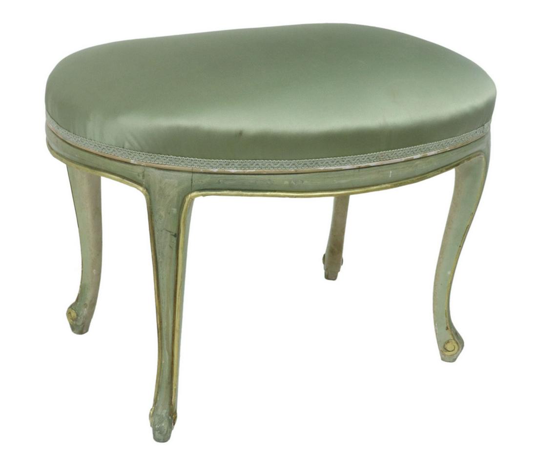 VENETIAN LOUIS XV STYLE PARCEL GILT FOOTSTOOL (1 of 3)