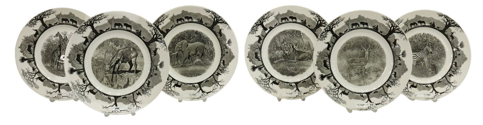 6) WEDGWOOD KRUGER NATIONAL PARK COLLECTORS PLATES (1 of 6)