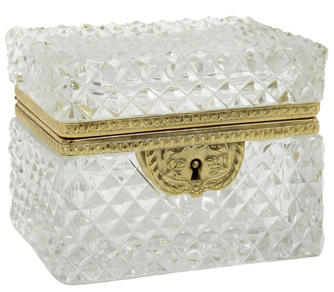 EMPIRE STYLE ORMOLU-MOUNTED CUT GLASS CASKET (1 of 5)