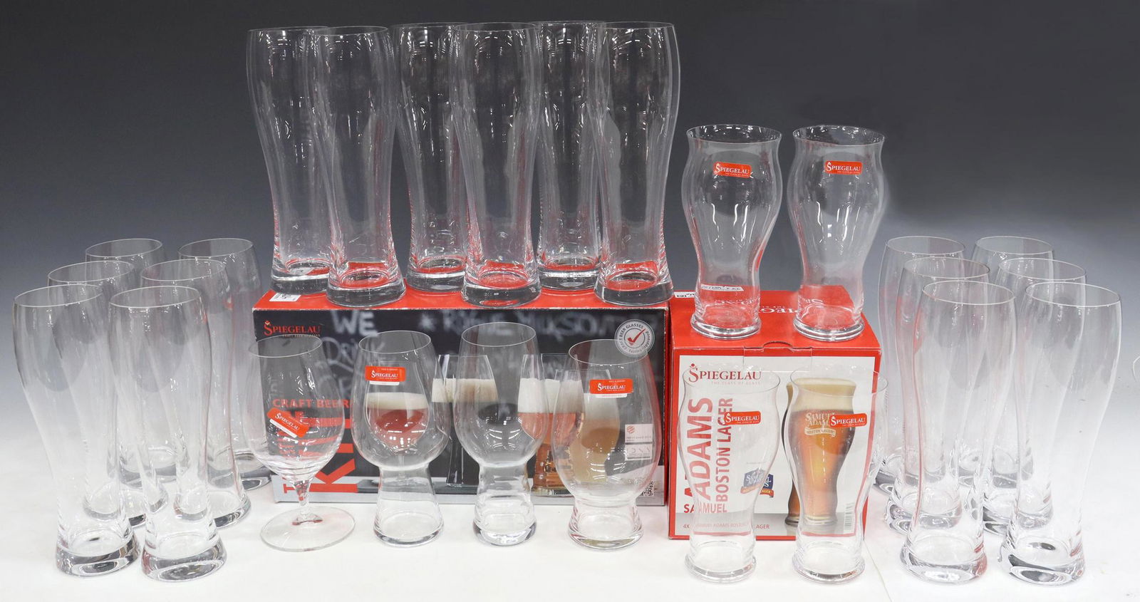 (26) RIEDEL & SPIEGLEAU COLORLESS BEER GLASSES (1 of 5)