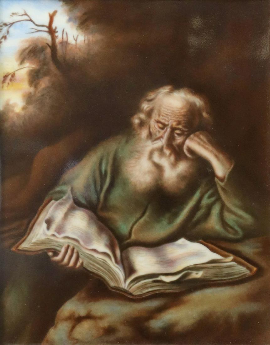ROSENTHAL PAINTED PORCELAIN PLAQUE, THE HERMIT (1 of 4)