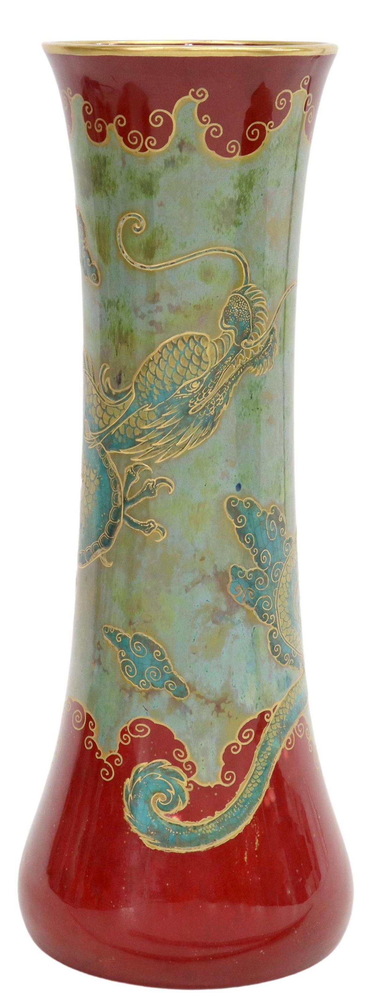 ENGLISH ROYAL DOULTON FLAMBE GLAZE DRAGON VASE (1 of 4)