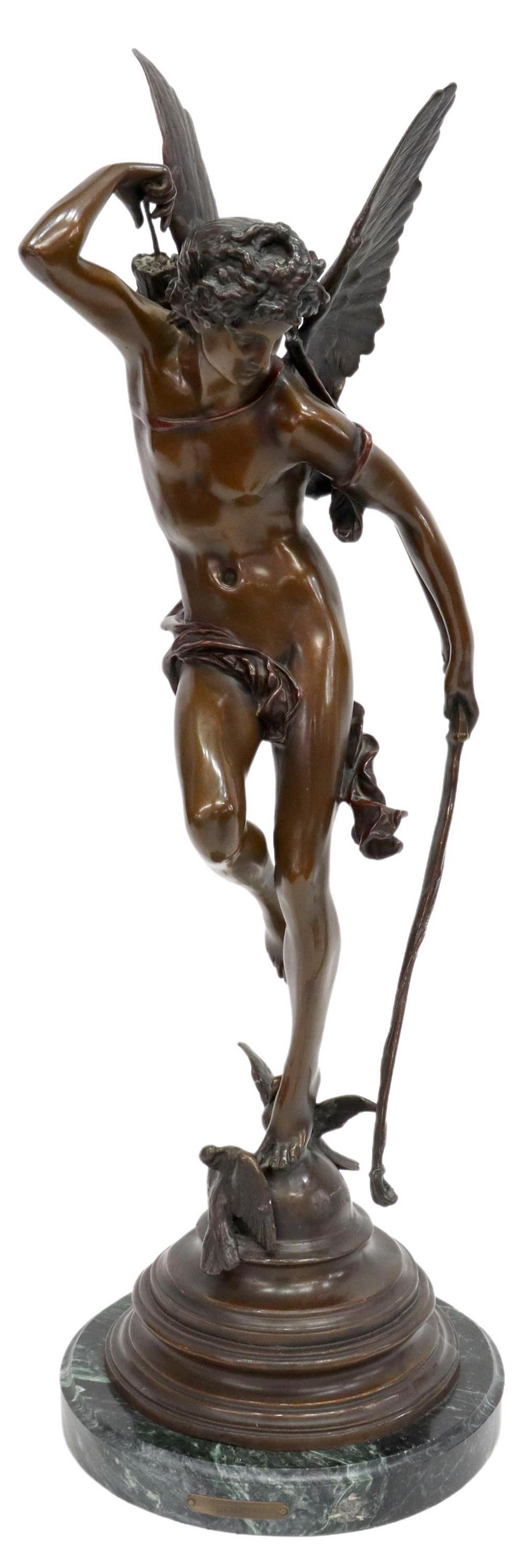 AFTER JULES FELIX COUTAN (1848-1939) BRONZE CUPID (1 of 6)