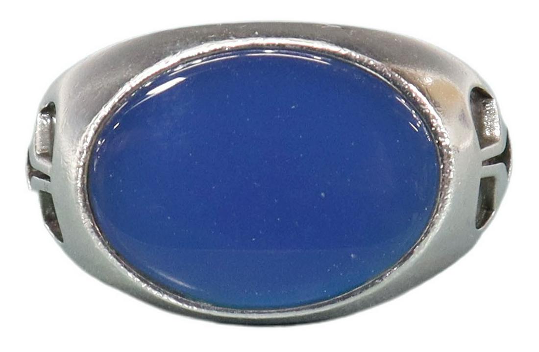 TIFFANY & CO. STERLING CABOCHON ROCKWELL RING (1 of 5)