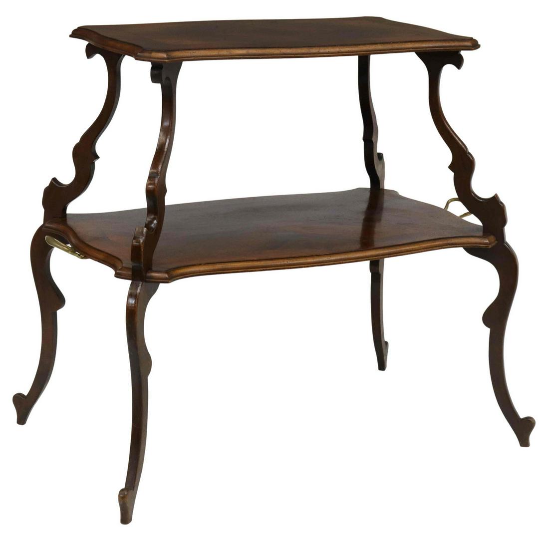 FRENCH ROSEWOOD TWO-TIER DESSERT SERVING TABLE (1 of 4)