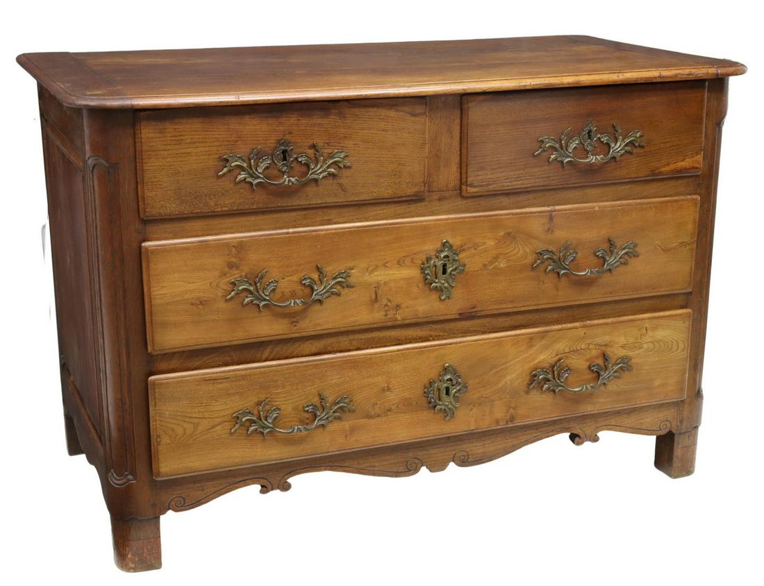 FRENCH LOUIS XIV STYLE OAK COMMODE (1 of 5)