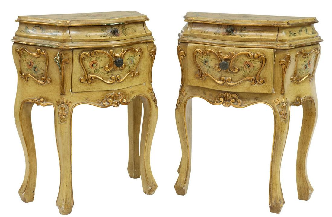 (2) ITALIAN VENETIAN PAINT DECORATED NIGHTSTANDS (1 of 5)