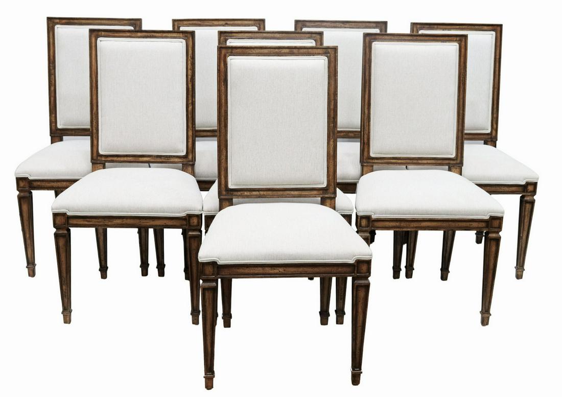 (8) NEOCLASSICAL STYLE UPHOLSTERED DINING CHAIRS (1 of 3)