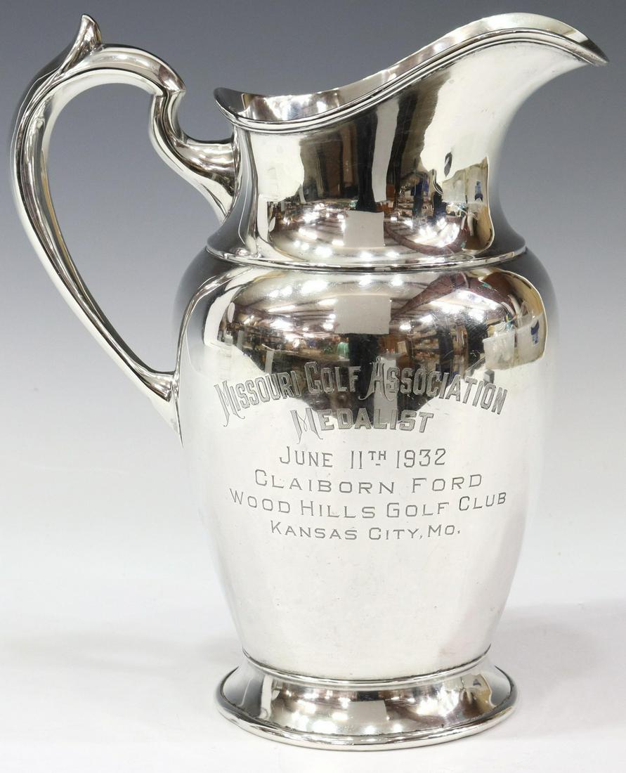 STERLING SILVER GOLF TROPHY PITCHER 1932 (1 of 5)