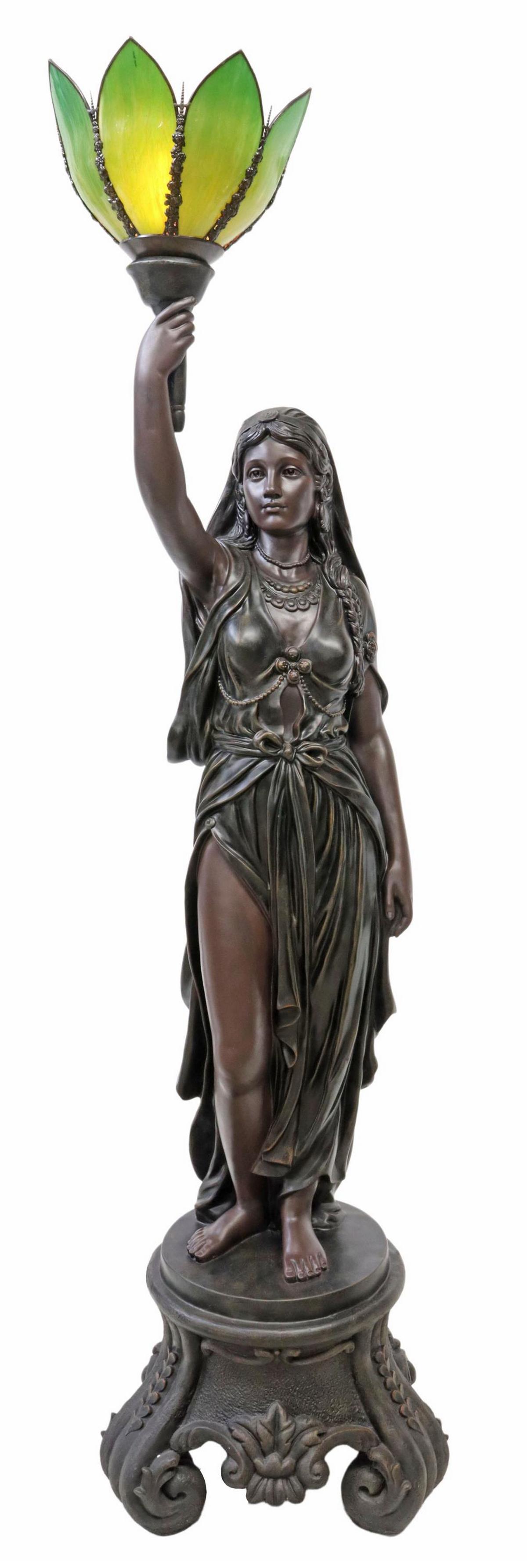 ORIENTALIST FEMALE TORCHIERE FLOOR LAMP (1 of 6)