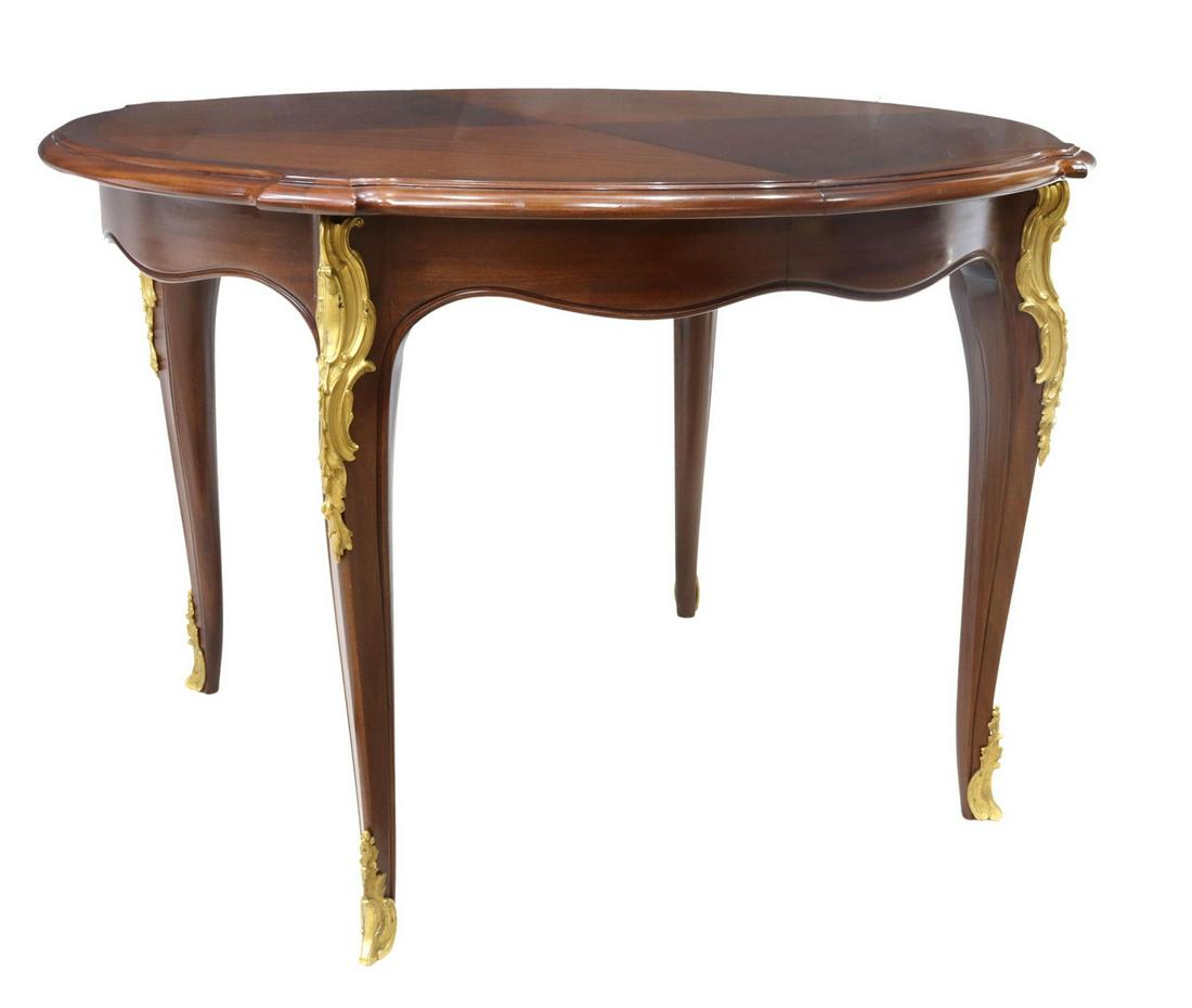 FRENCH LOUIS XV STYLE MAHOGANY EXTENSION TABLE (1 of 5)